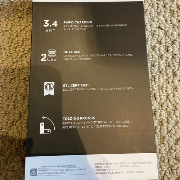 iHome Dual Charge 3.4A Wall Chargers - Picture 3 of 3